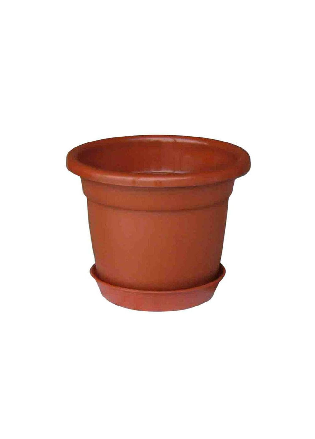 Горшок для цветов 1л с подставкой терракот МЕД (356456630)