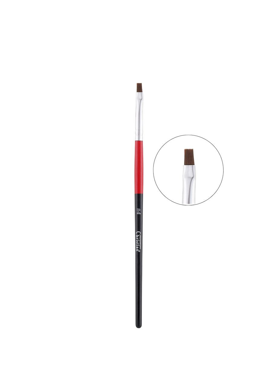 Кисть для гелю з рівним зрізом плоска CBN-05 Christian (338426622)