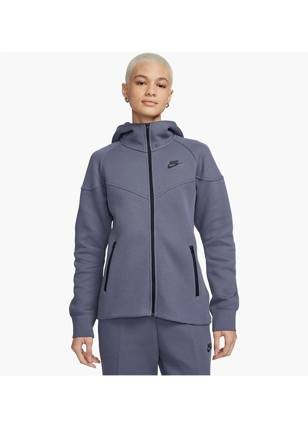 Толстовка жіноча Sportswear Tech Fleece Windrunner Full-Zip Hoodie Blue Nike (365961291)