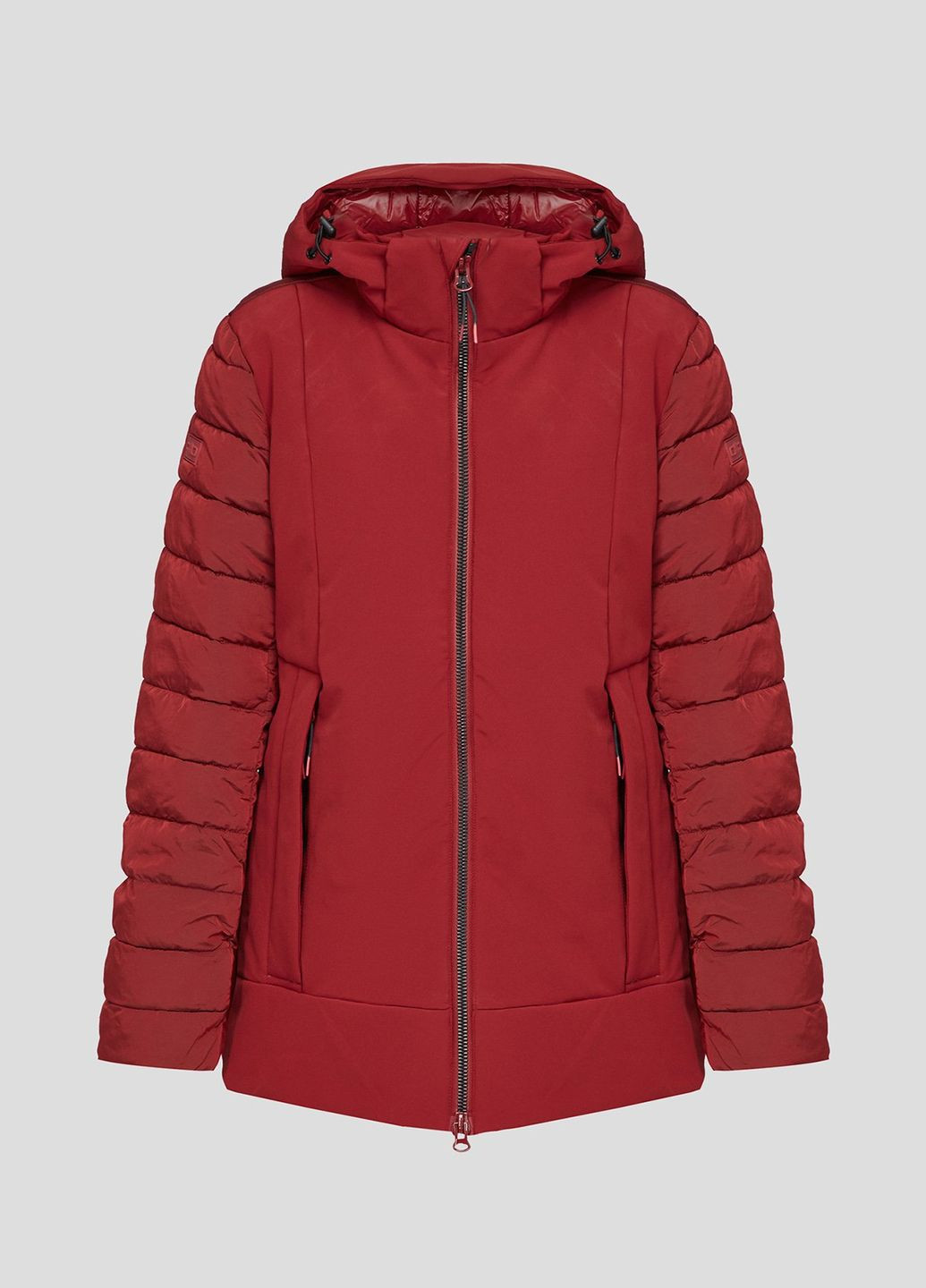 Красная зимняя бордовая куртка woman jacket long zip hood CMP