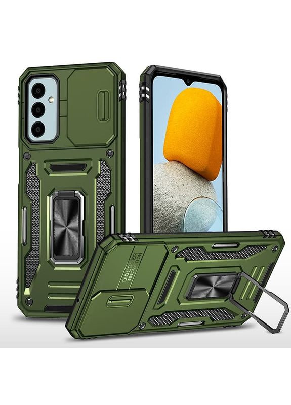 Ударостійкий чохол Camshield Army Ring для Samsung Galaxy A05s з кільцем Зелений Epik (372498843)
