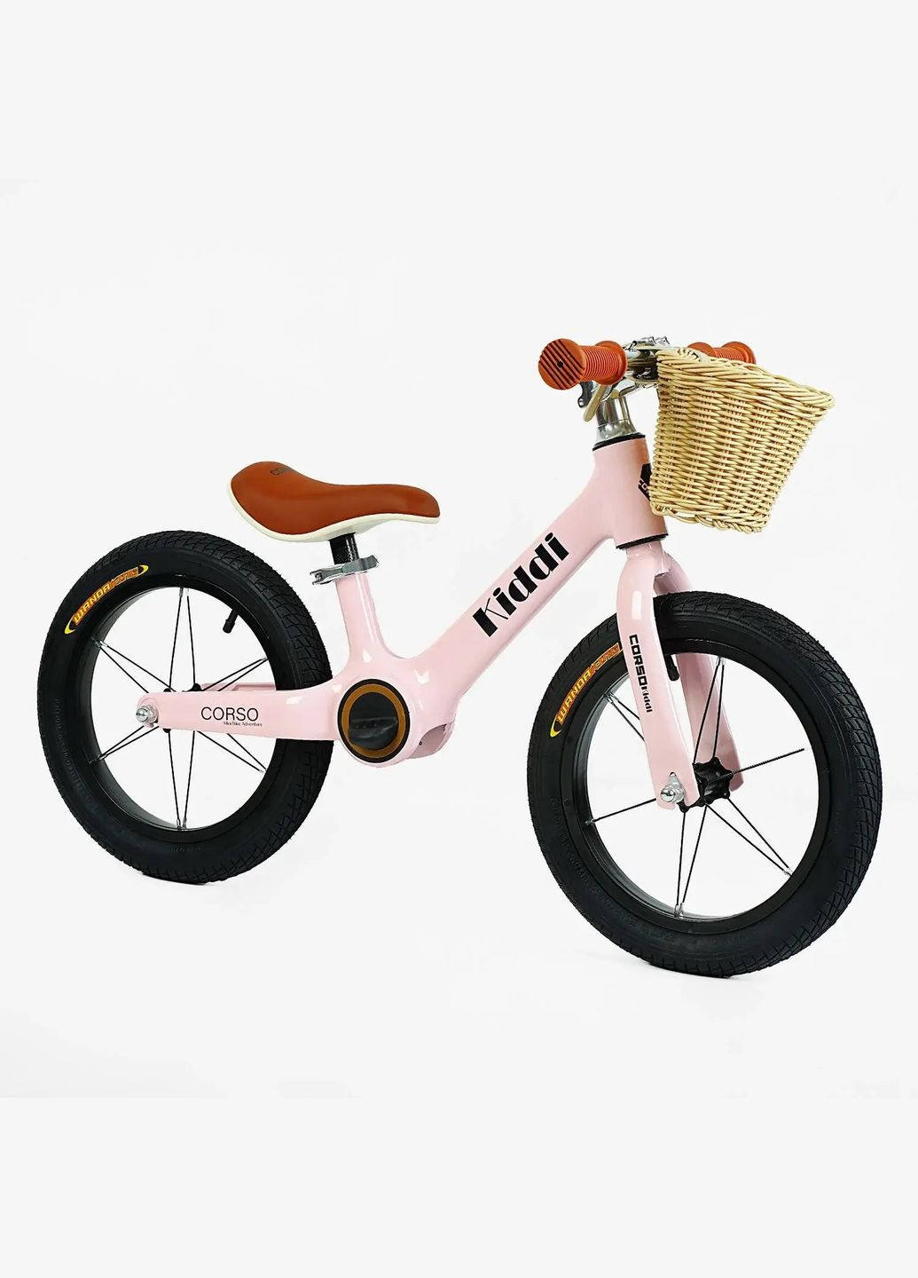 Детский велобег KIDDI LT-14055. Магниевая рама, надувные колеса 14", подставка для ног, корзина Corso (290254822)