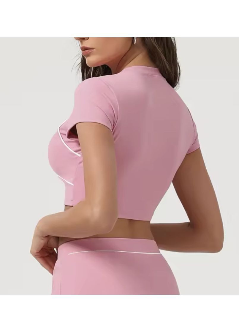 Бесшовный спортивный топ (футболка) для фитнеса No Brand (365244698)