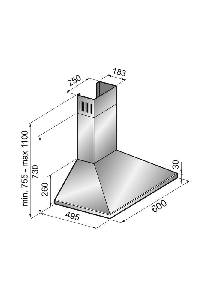Вытяжка CHC16W Freggia (323131765)