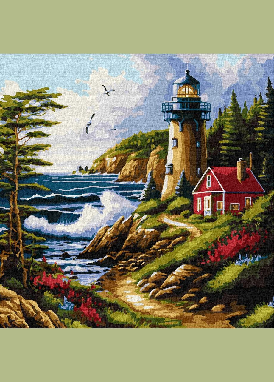 Картина по номерам Пейзаж. Морской бриз 40*40 см KHO 2783 Ідейка (362534428)