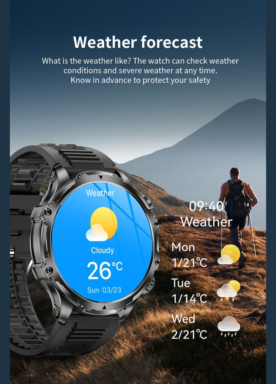 Смарт-часы мужские многофункциональные с LED-фанариком и аккумулятором 700mAh два ремешка в комплекте Lige (324621152)