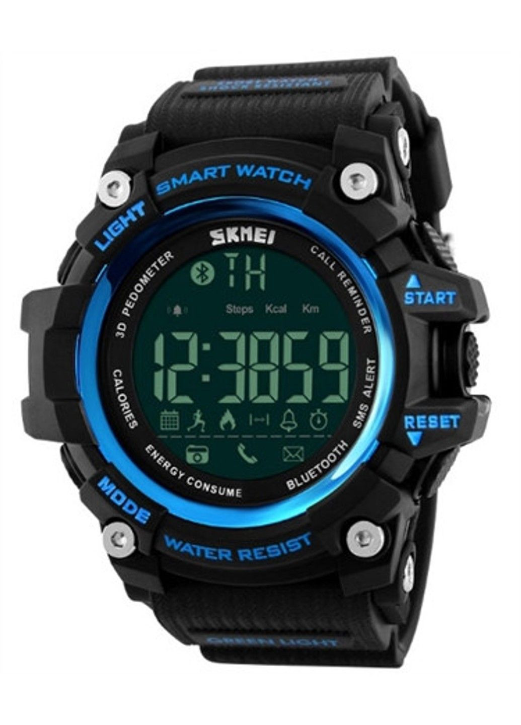 Спортивные часы с Bluetooth 1227 blue Skmei (313653908)