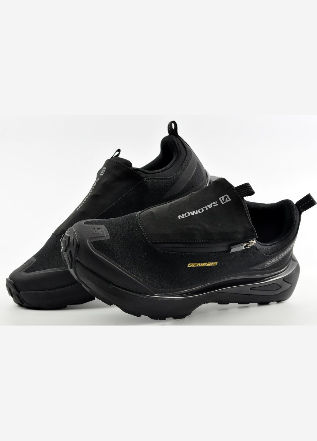 Черные демисезонные мужские кроссовки salomon odyssey genesis No Brand