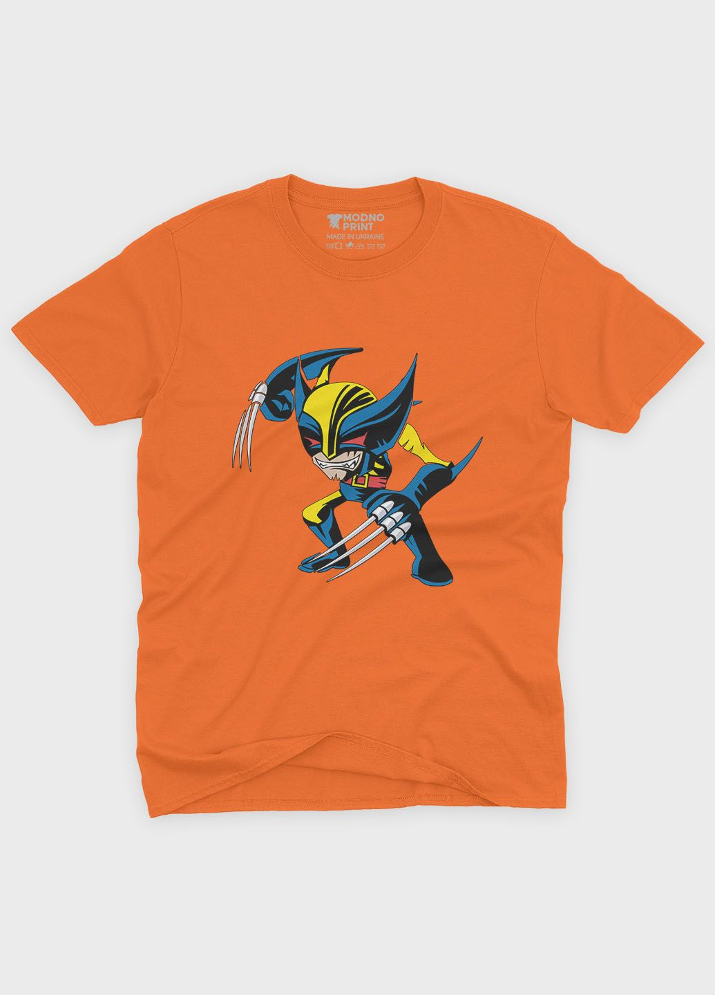 Мужская футболка с принтом супергероя - Росомаха (TS001-1-ORA-006-021-002-F) Modno - (311312176)