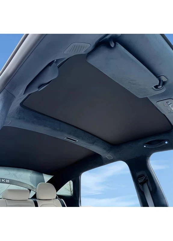 Автомобильная солнцезащитная шторка для панорамы для авто Tesla Model Y 2020-2024 Black 2шт Lesko (360505058)
