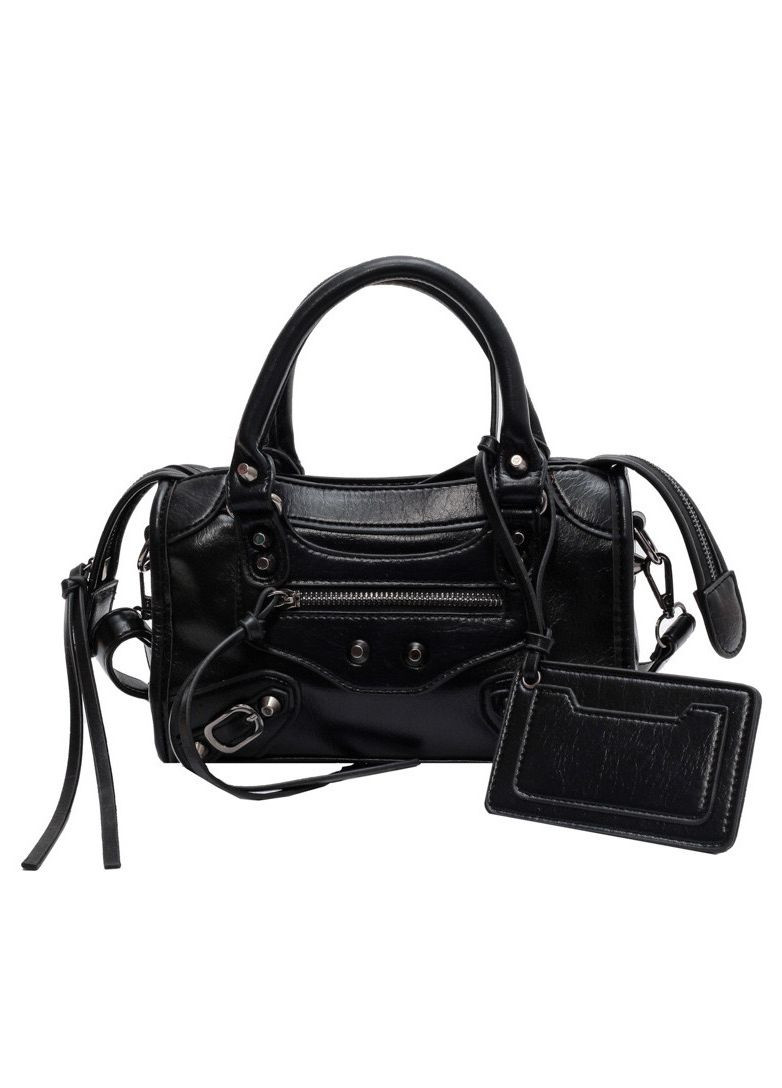 Жіноча сумка з двома ручками крос-боді чорна No Brand (303323053)