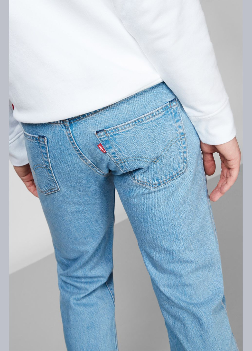 Голубые демисезонные прямые джинсы 501 Levi's