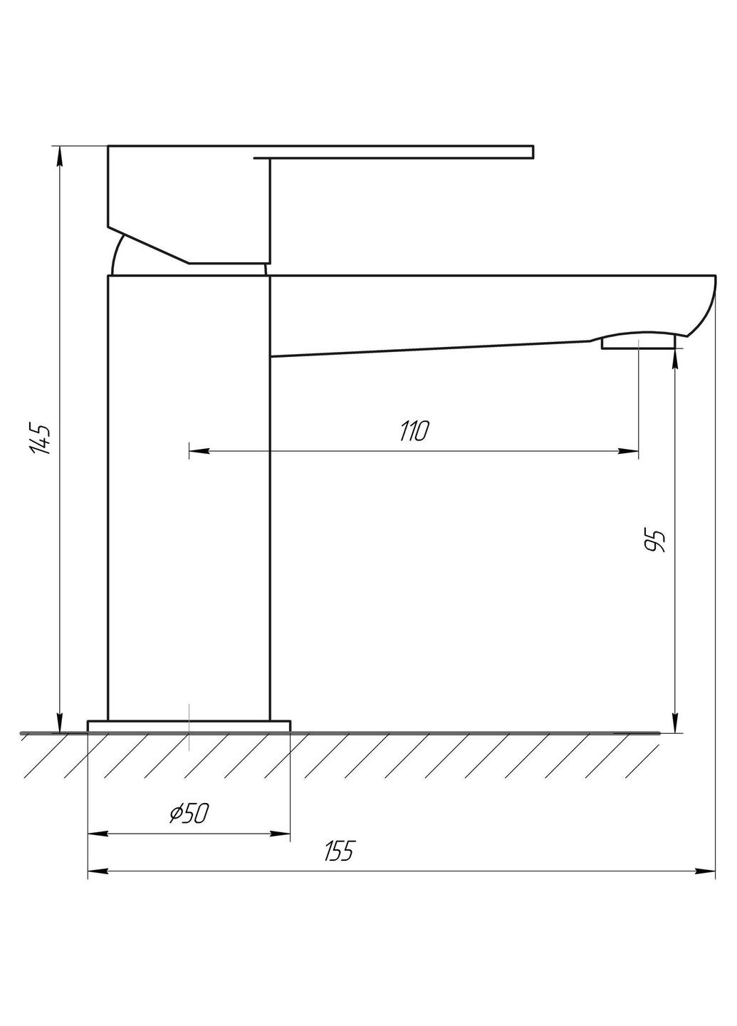 Змішувач для умивальника BARTS TB 07202H36 Topaz (299998470)