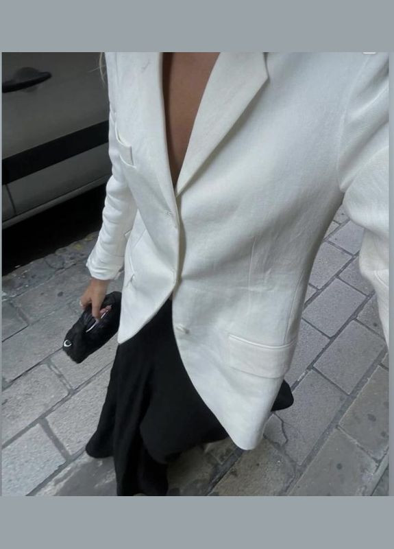 Приталений блейзер zw collection із змішаної лляної тканини Zara (318416503)