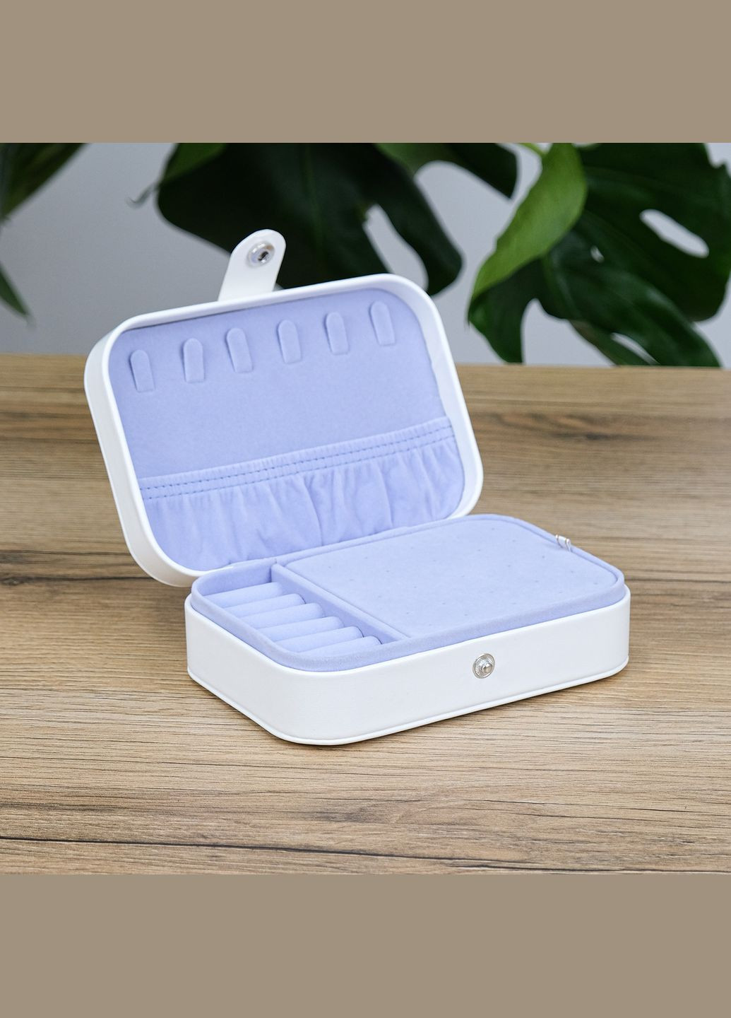 Ящик для украшений стеганный из экокожи белый см (JZ-014-3) Гранд Презент (322190886)