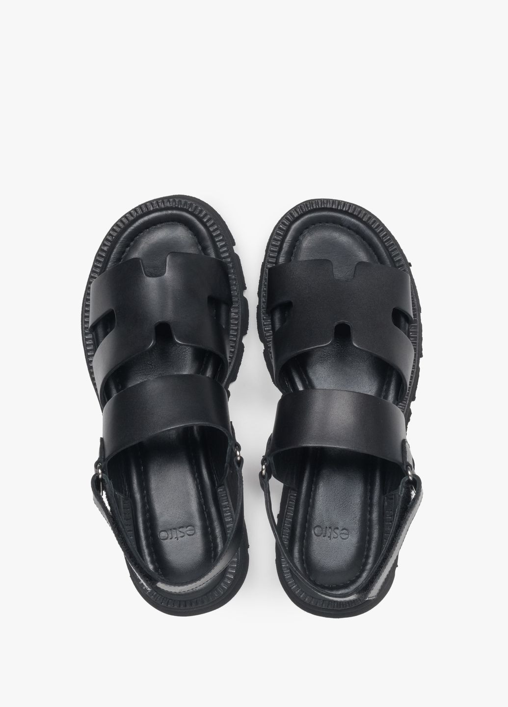 сандалии, цвет черный Estro