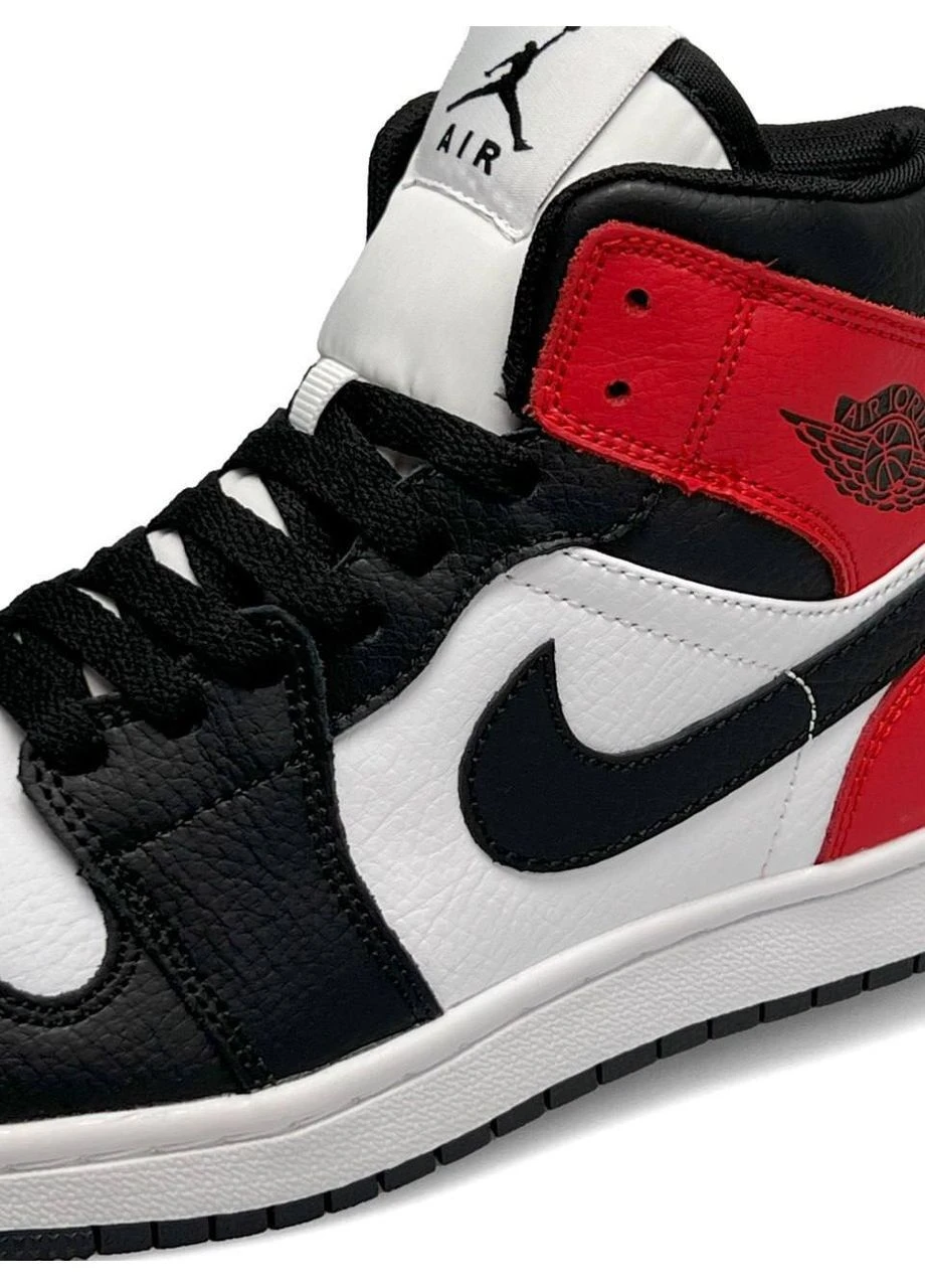 Кросівки жіночі Nike No Brand Air Jordan 1 Retro HD White Black Red білі демісезони (374356322)