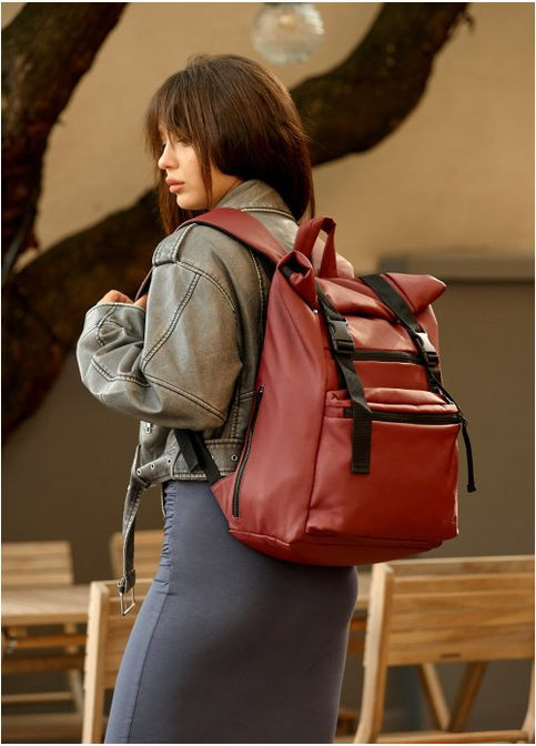 Рюкзак ролл унисекс RollTop LTT бордо Sambag (302519330)