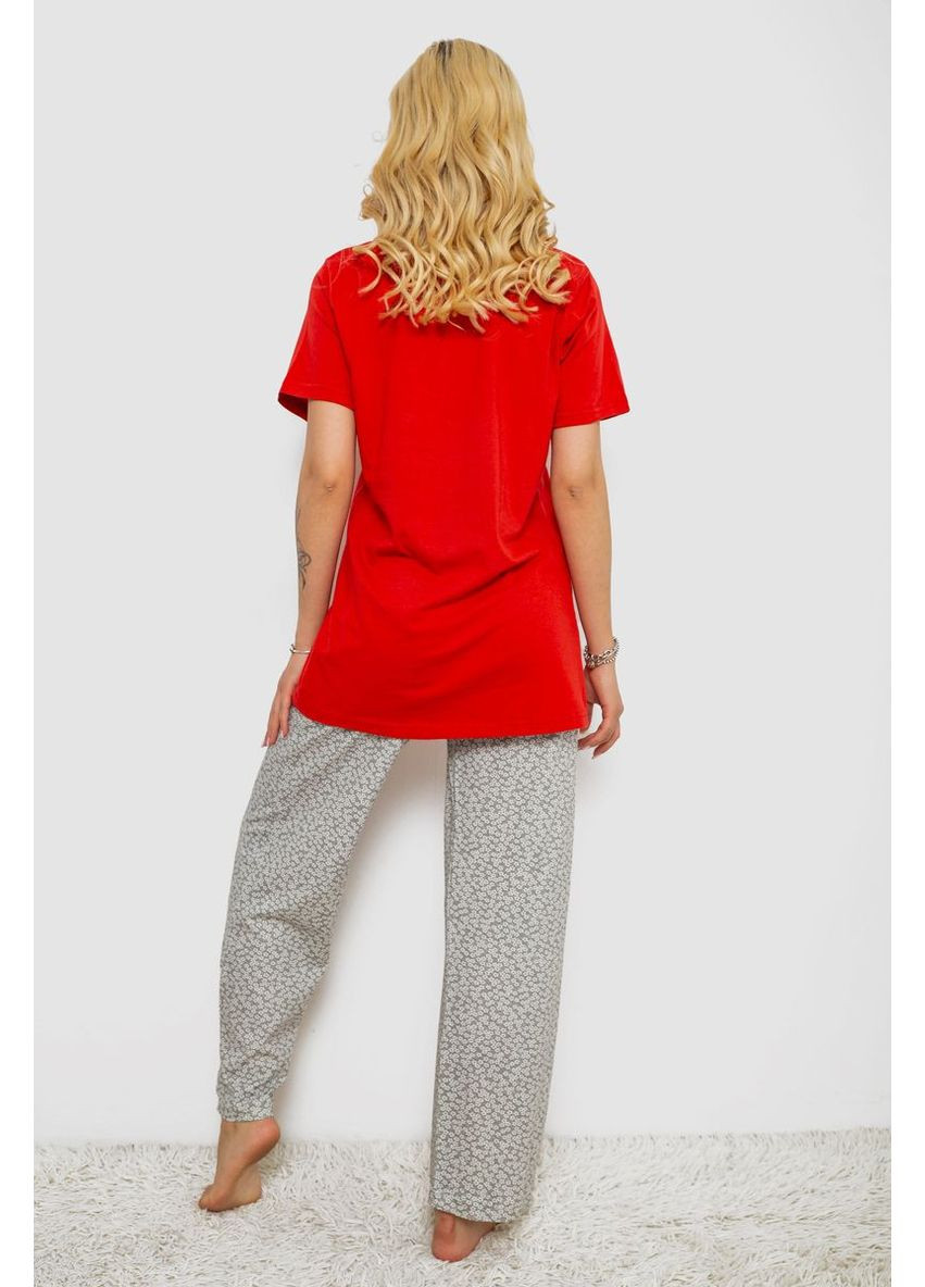 Красная всесезон пижама женская с принтом Sport Line