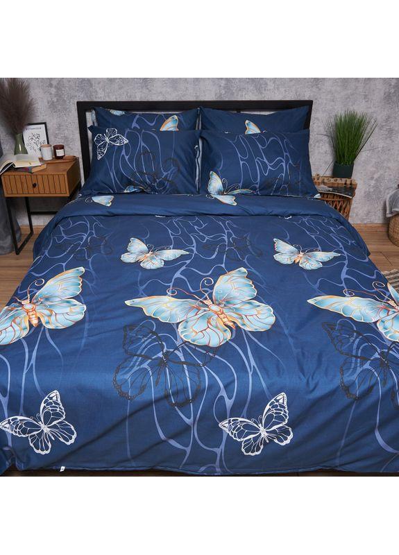 Комплект постельного белья Микросатин Premium «» Полуторный Евро 160х220 наволочки 4х70х70 Moon&Star Flutter Dreams (356112628)