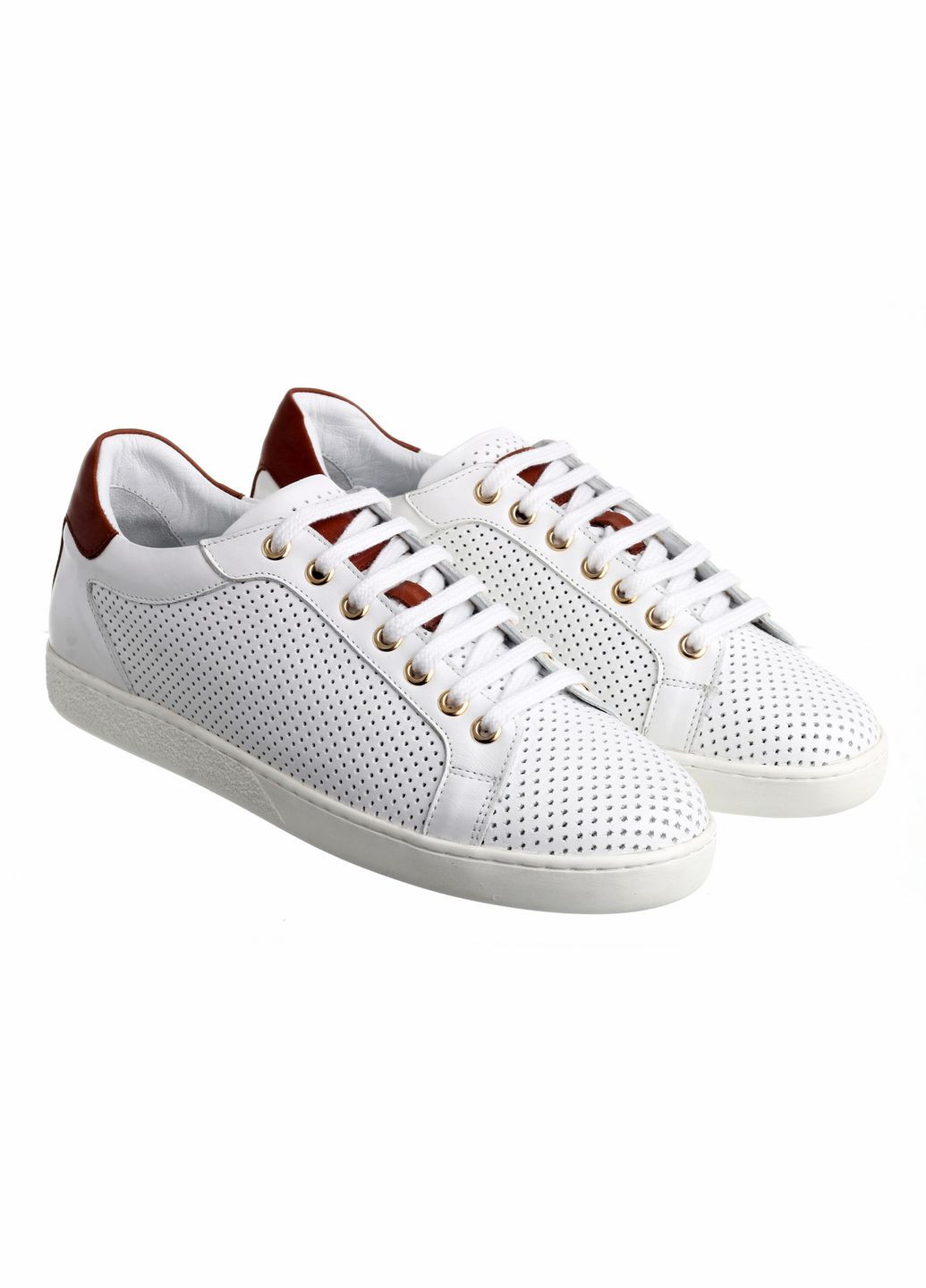 Білі кеди 6906-7404-1 +рудий Etor