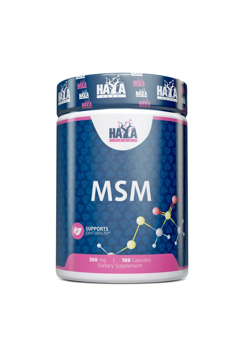 Препарат для суглобів та зв'язок MSM 500 mg, 180 капсул Haya Labs (293420371)