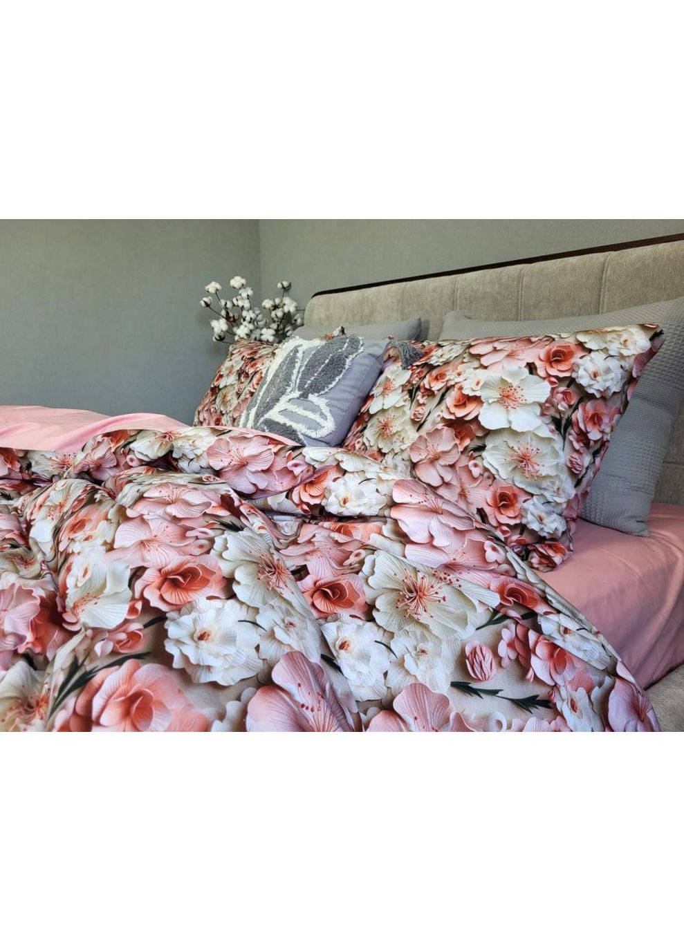 Постельное белье Флорелла, ранфорс Двуспальный размер, наволочки 70/70 No Brand (363192126)