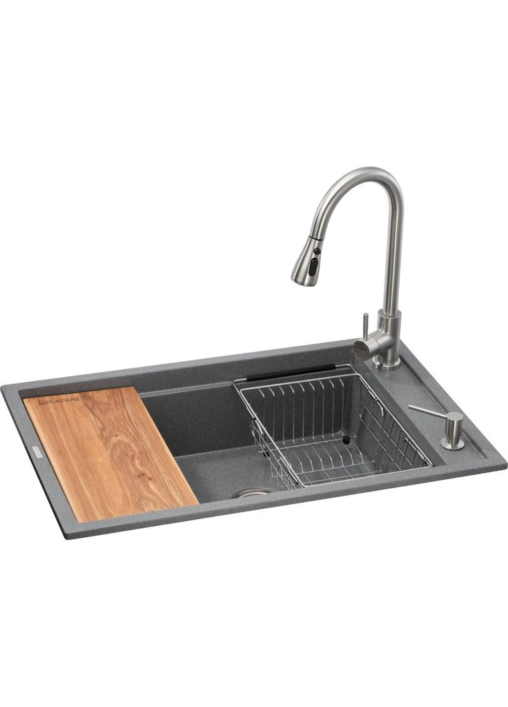 Мойка кухонная Basic Estella grafito (m453636) GRANADO Basic Estella grafito (+ змішувач Campo LUX inox + (380691164)
