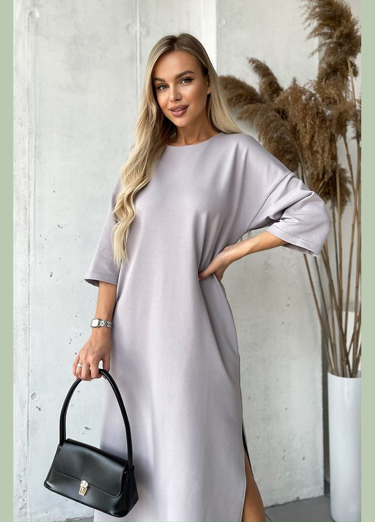 Світло-сіра спортивна, повсякденний сукня Verso однотонна