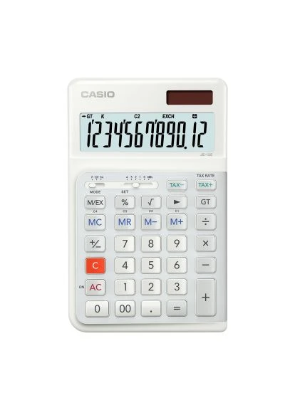 Калькулятор JE-12E-WE-WA-EP, белый (CALC-CAS-JE-12E-WE-W) Casio JE-12E-WE-WA-EP, білий (379457260)