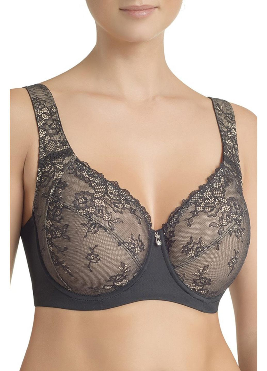 Чорний бюстгальтер жіночий з м'якою чашкою lingerie ellen чорний 001 15 02 Effetto