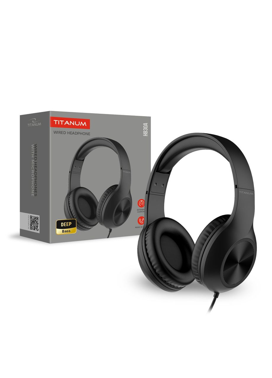 Наушники накладные проволочные H830A с микрофоном Titanum (366436970)