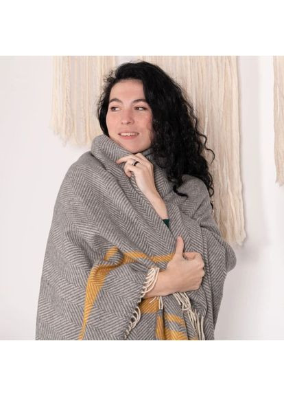 Плед мериносовый однотонный с полосками 4503 140х200 см Love You (363256018)