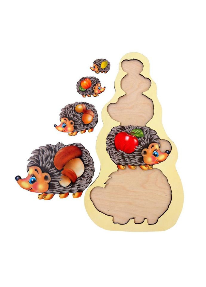 Настольная игра сортер "Ежика" (ПСД045) PSD045 больше меньше Ubumblebees (364128087)