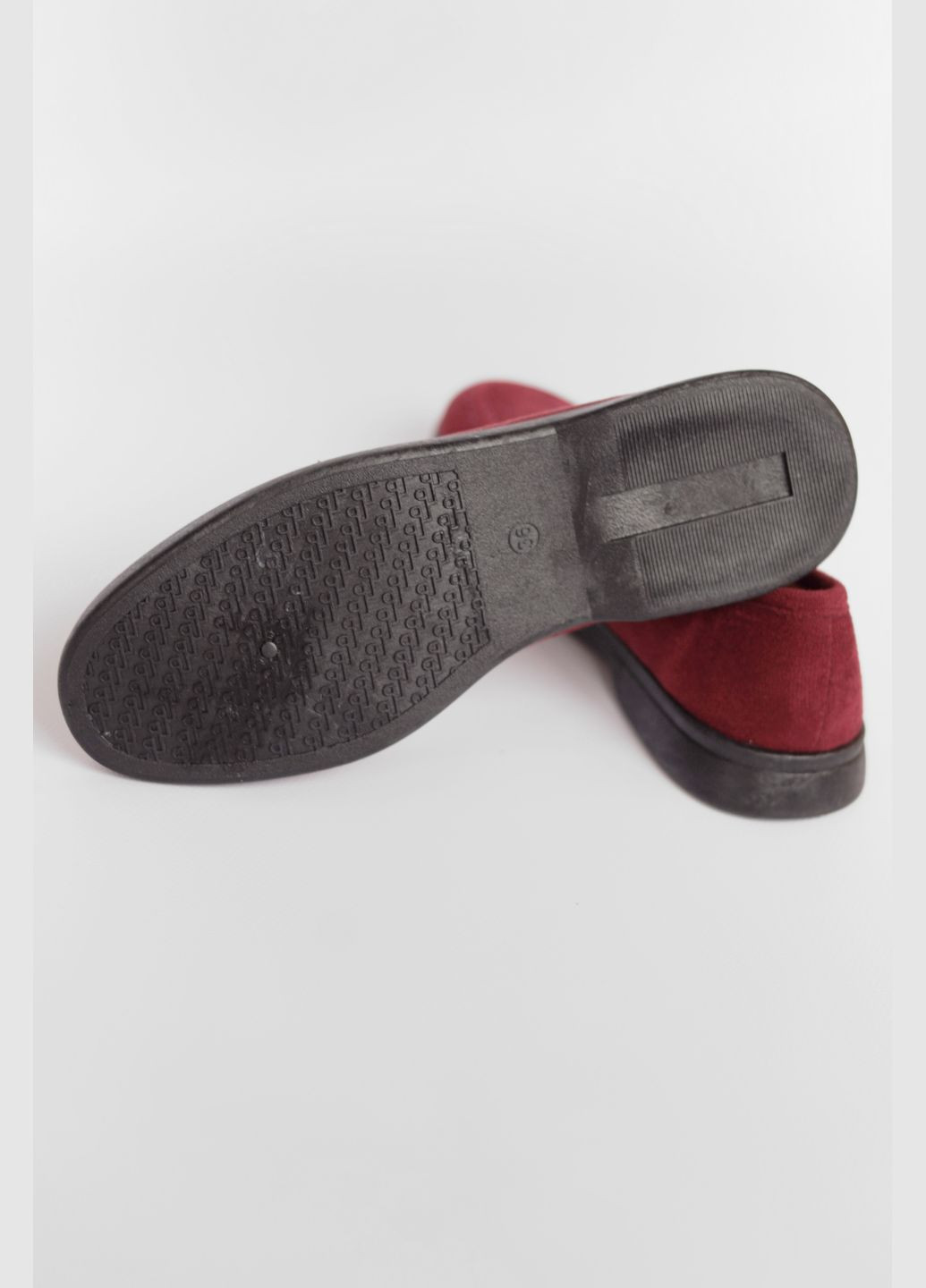 Туфлі-лофери жіночі бордового кольору Let's Shop (292548823)