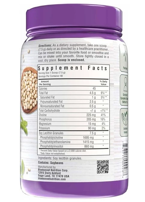 Lecithin Granules, 12.7 Oz 360 g /48 servings/ BLB0928 Bluebonnet Nutrition (364894786)