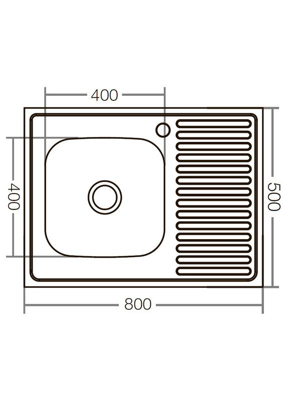 Кухонна мийка накладна Z8050L-06-160E (Satin) (ZX1612) Zerix (322006780)