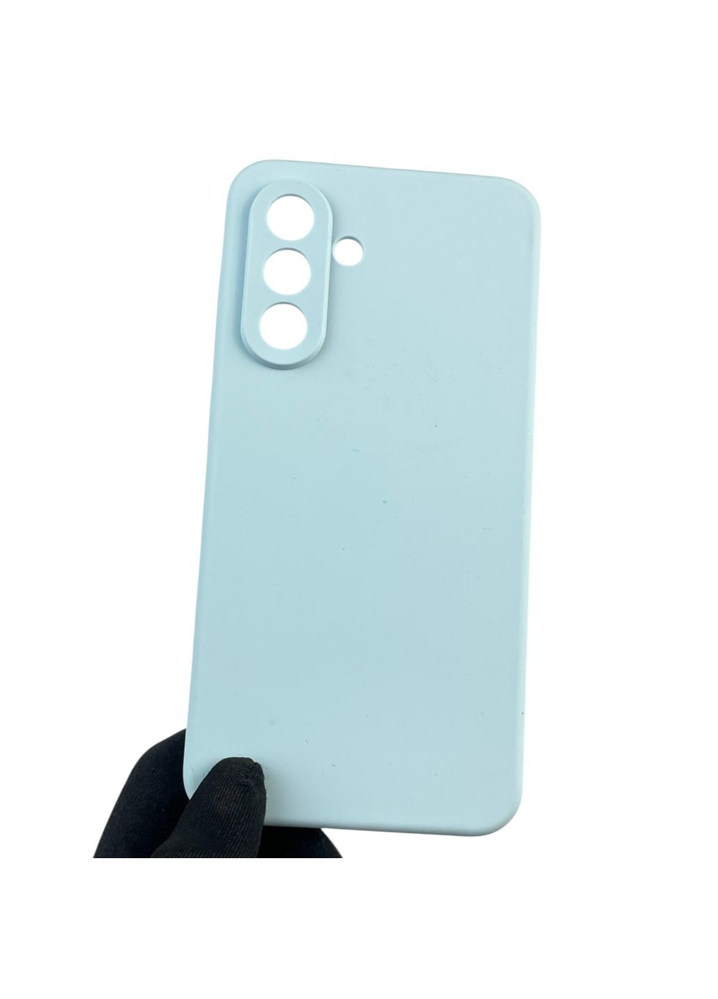 Чехол для Galaxy A56 (SM-A566B) силиконовый с микрофиброй нескользящий на самсунг а56 голубой Samsung (366387200)
