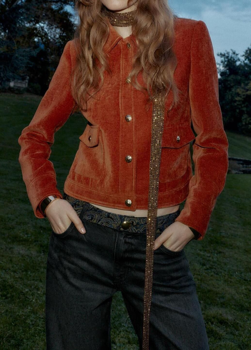 Помаранчева демісезонна куртка Zara