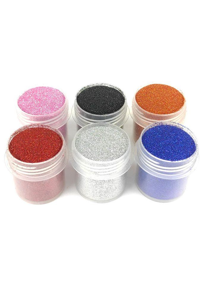 Набір гліттера для біо-тату «№1 Великий» glitter-set-big-6x-1, 6 кольорів по 12 мл Fresh Tattoo (367963548)