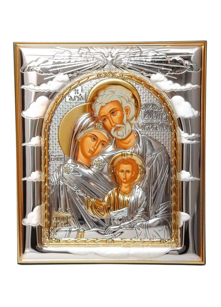 Ікона Святе Сімейство 16,3х19,2см прямокутної форми на дереві без рамки Silver Axion (265446154)