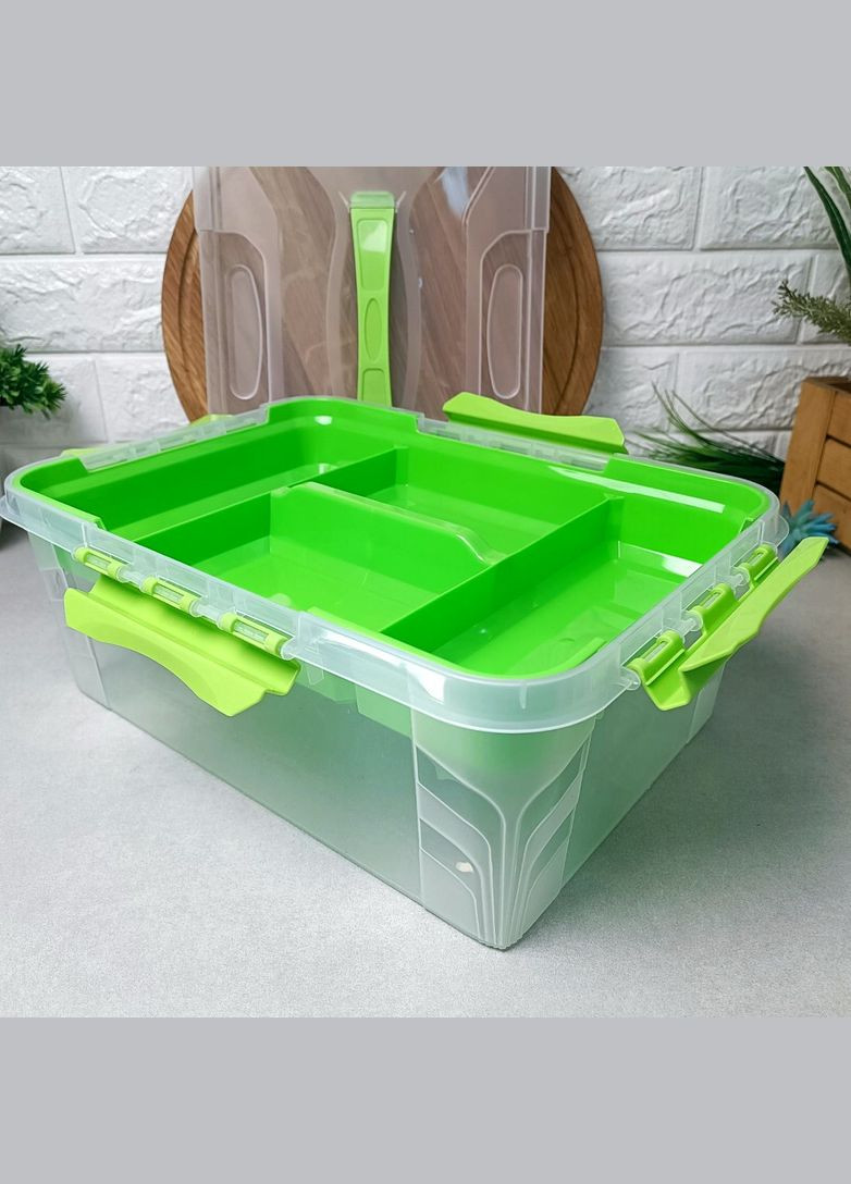 Контейнер Зелёный для школьных принадлежностей с вкладышем А4 Школьная реформа Алеана (304546782)