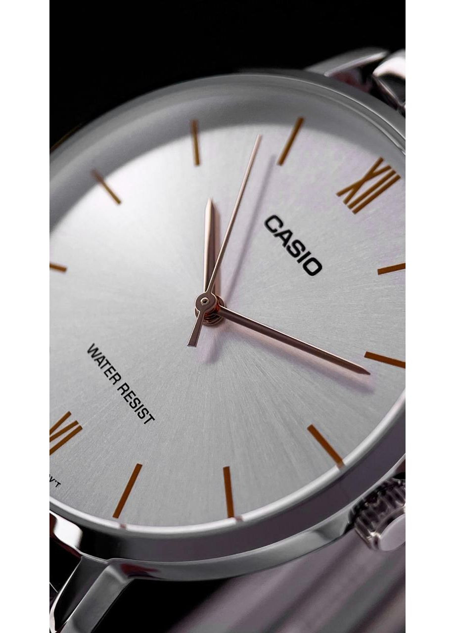 Женские кварцевые наручные часы (Касио) LTP-VT01D-7B, минеральное стекло, подсветка, влагостойкие Casio (364221155)