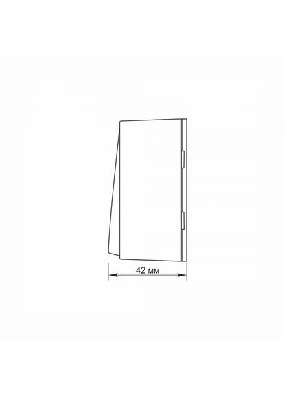 IP20 Выключатель наружный одноклавишный проходной черный графит BINERA Videx (366298436)