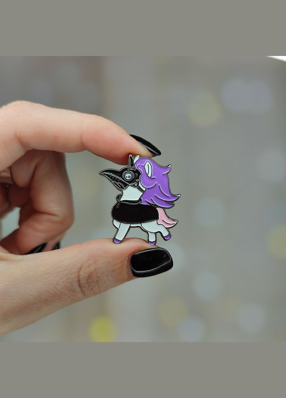 Металлический значок, пин "Единорог. Чумной доктор" SureGeek (315149838)