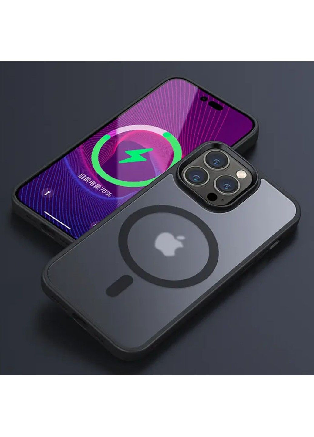 TPU+PC чохол Metal Buttons with MagSafe Colorful для Apple iPhone 15 Pro Max (6.7") Epik (291880496)