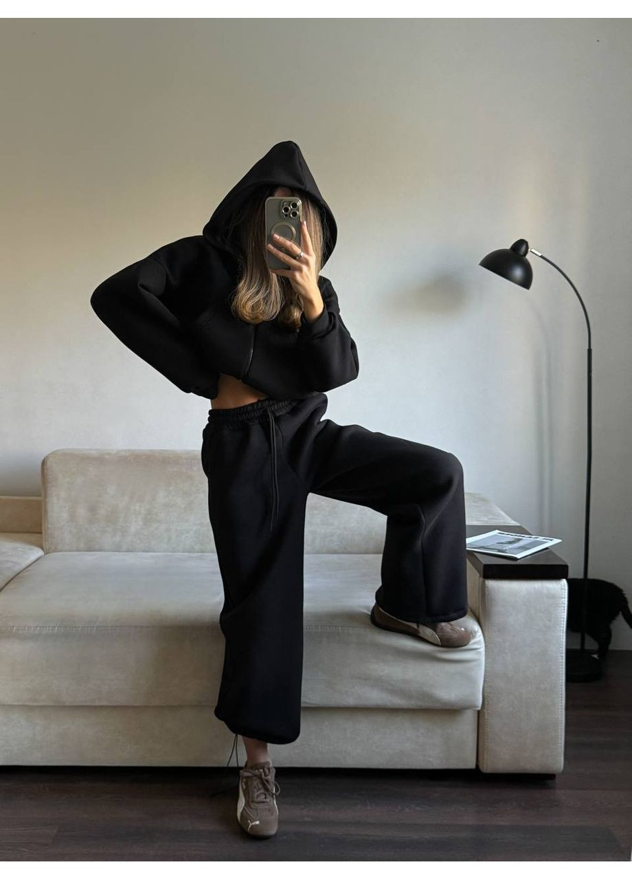 Женский утеплённый костюм трёхнитка No Brand Р1543-032 (370590799)