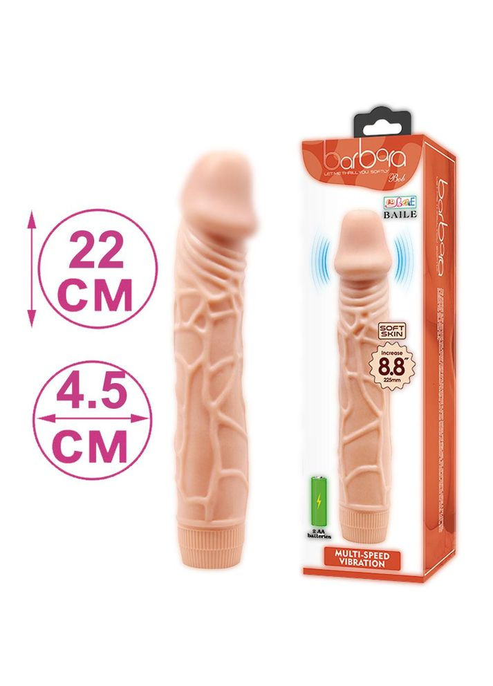 Реалістичний вибратор 22 см Barbara, Жіночий Вібратор великий Інтимні іграшки вібратори вагінальний LyBaile (317748028)