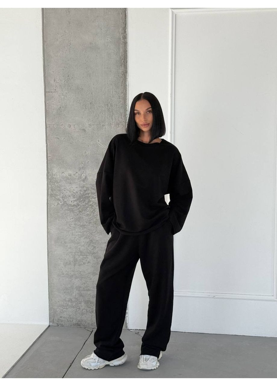 Kостюм (свитшот, брюки), цвет Черный Fashion (361668330)