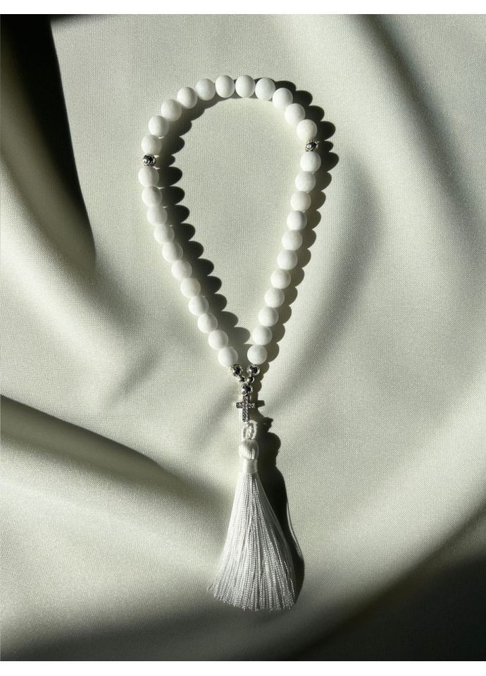 Чотки з білого нефриту 5345 LeBijou (367580745)